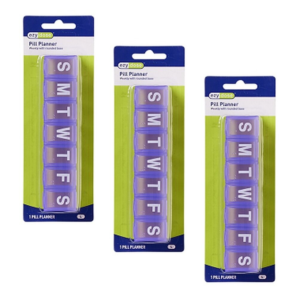 Ezy Dose Weekly Large Pill Planner Pack of 3