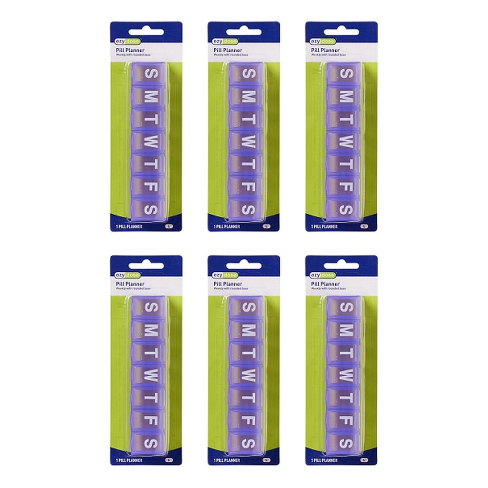 Ezy Dose Weekly Large Pill Planner Pack of 6