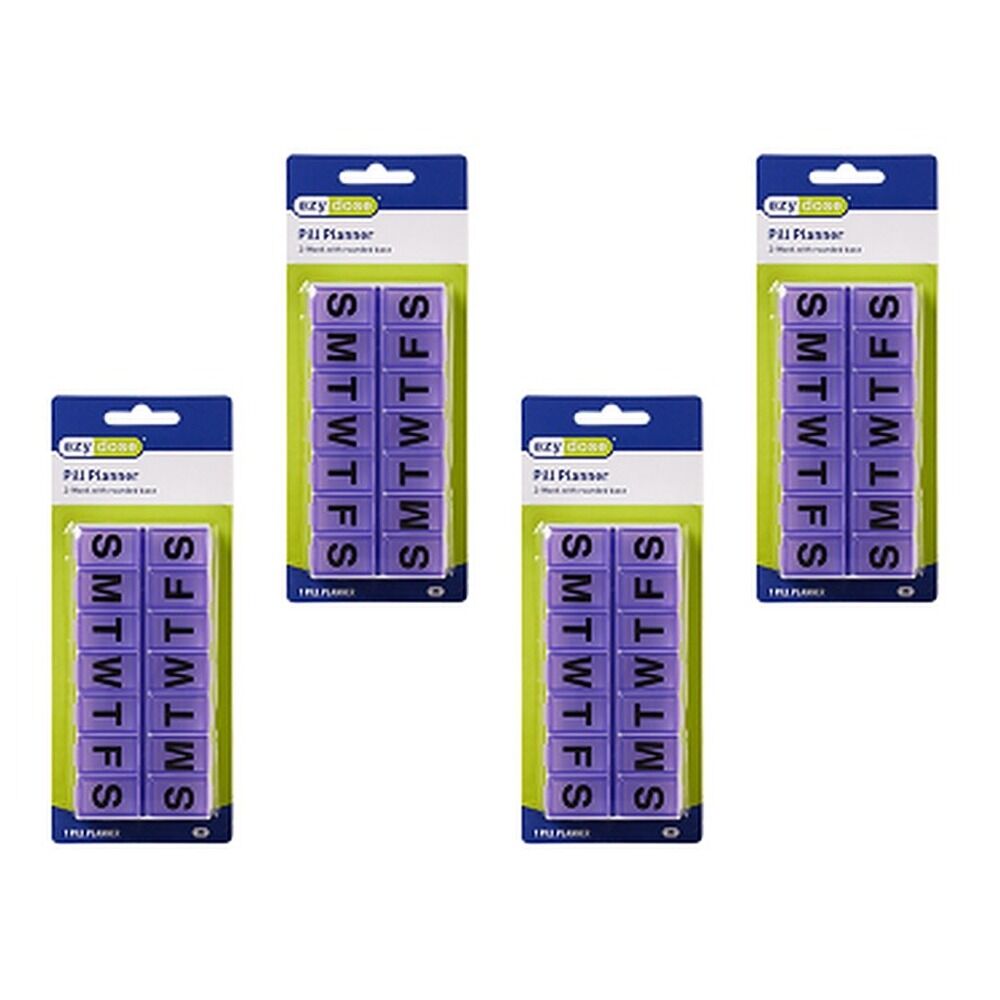 Ezy Dose 7/14 Day Medium Pill Reminder Pack of 4