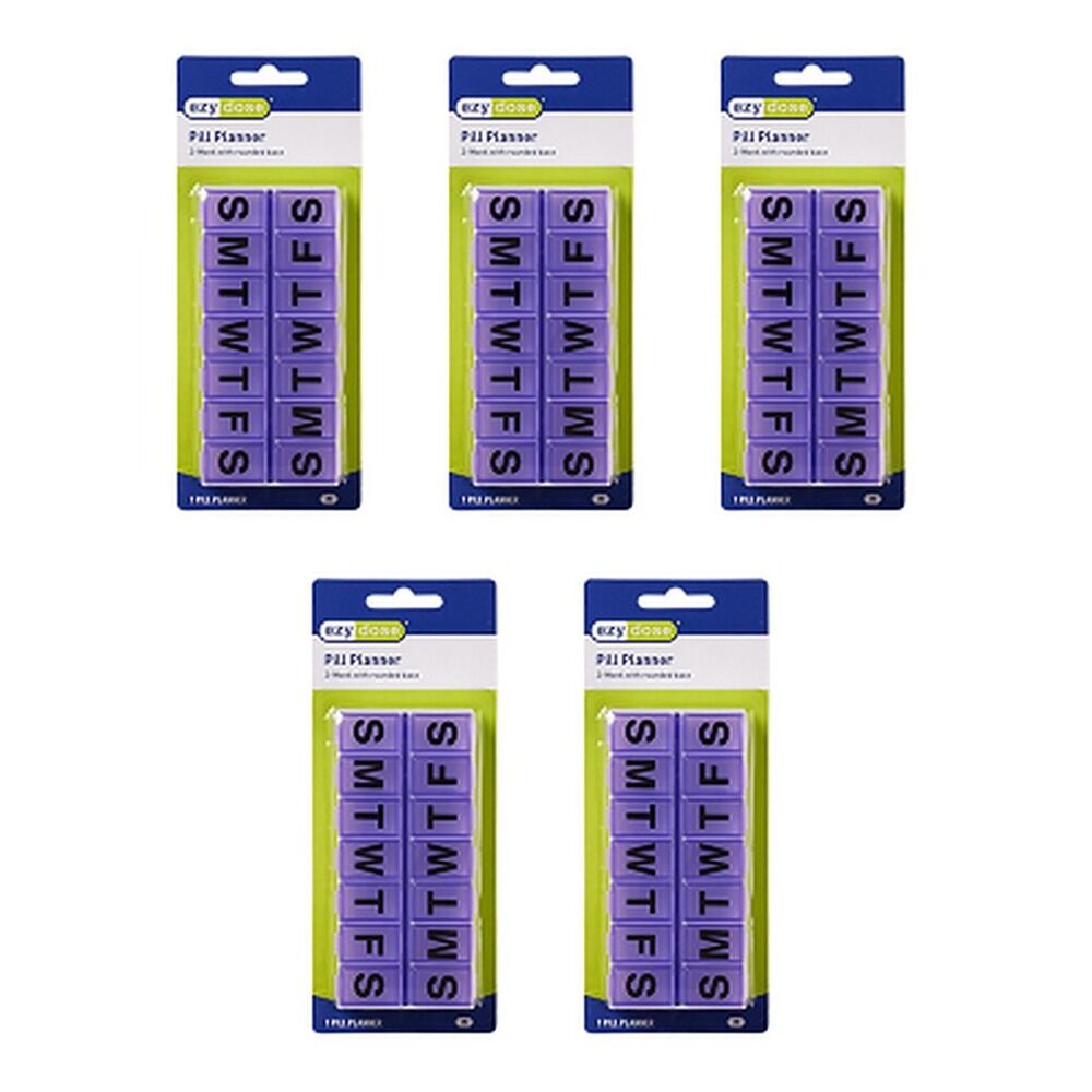 Ezy Dose 7/14 Day Medium Pill Reminder Pack of 5