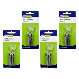 Ezy Dose Pill Container Keychain Fob Pack of 4