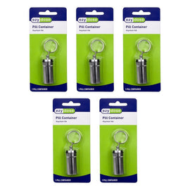 Ezy Dose Pill Container Keychain Fob Pack of 5