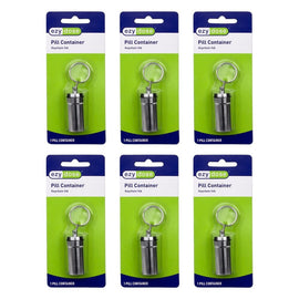 Ezy Dose Pill Container Keychain Fob Pack of 6