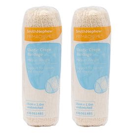 Primacrepe Elastic Crepe Bandage White 15cm x 1.6m Pack of 2
