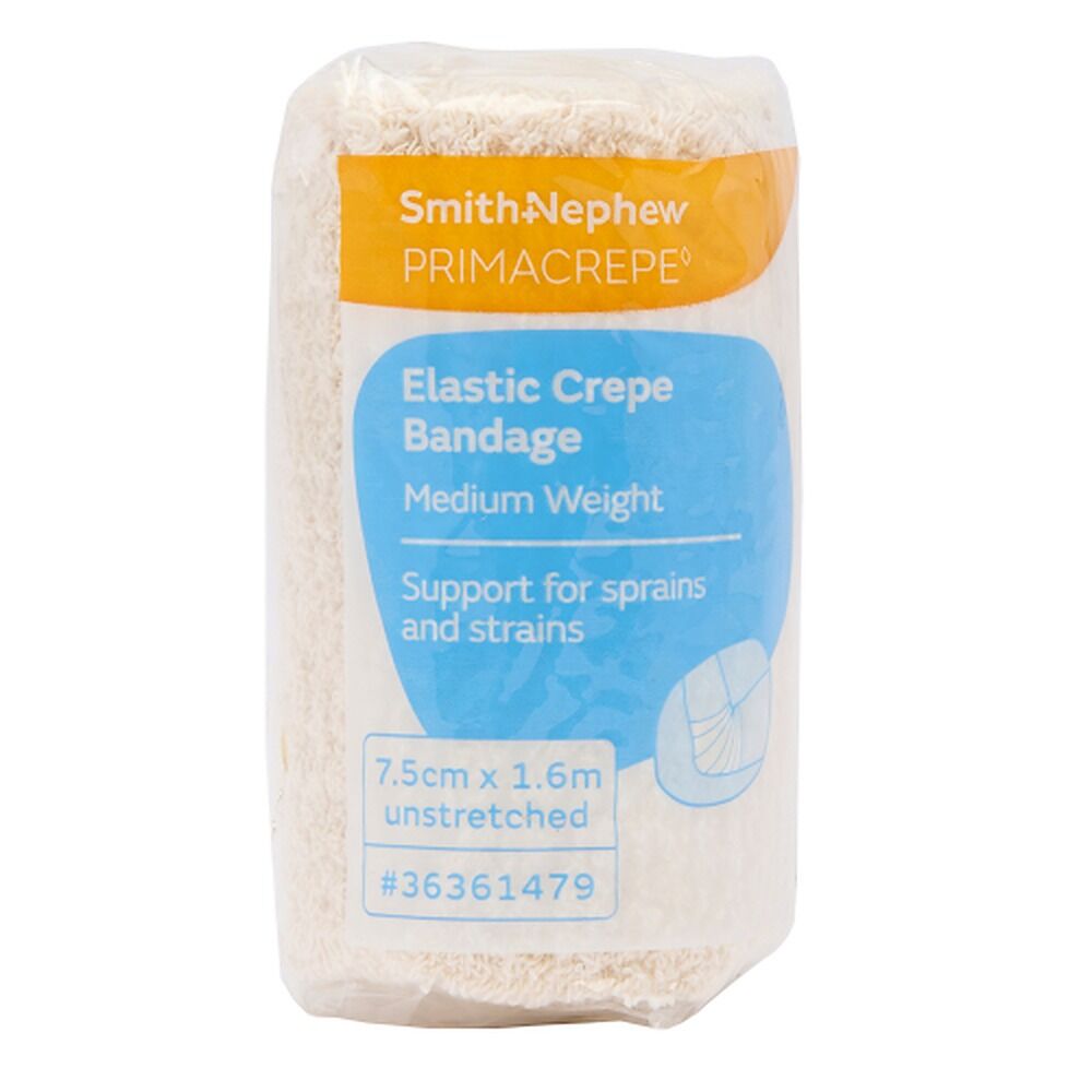 Primacrepe Elastic Crepe Bandage White 7.5cm x 1.6m