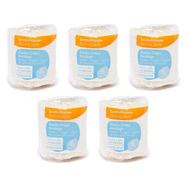 Primacrepe Elastic Crepe Bandage White 5cm x 1.6m Pack of 5