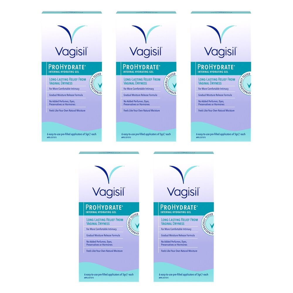 Vagisil ProHydrate Internal Hydrating Gel 6 x 5g Pack of 5