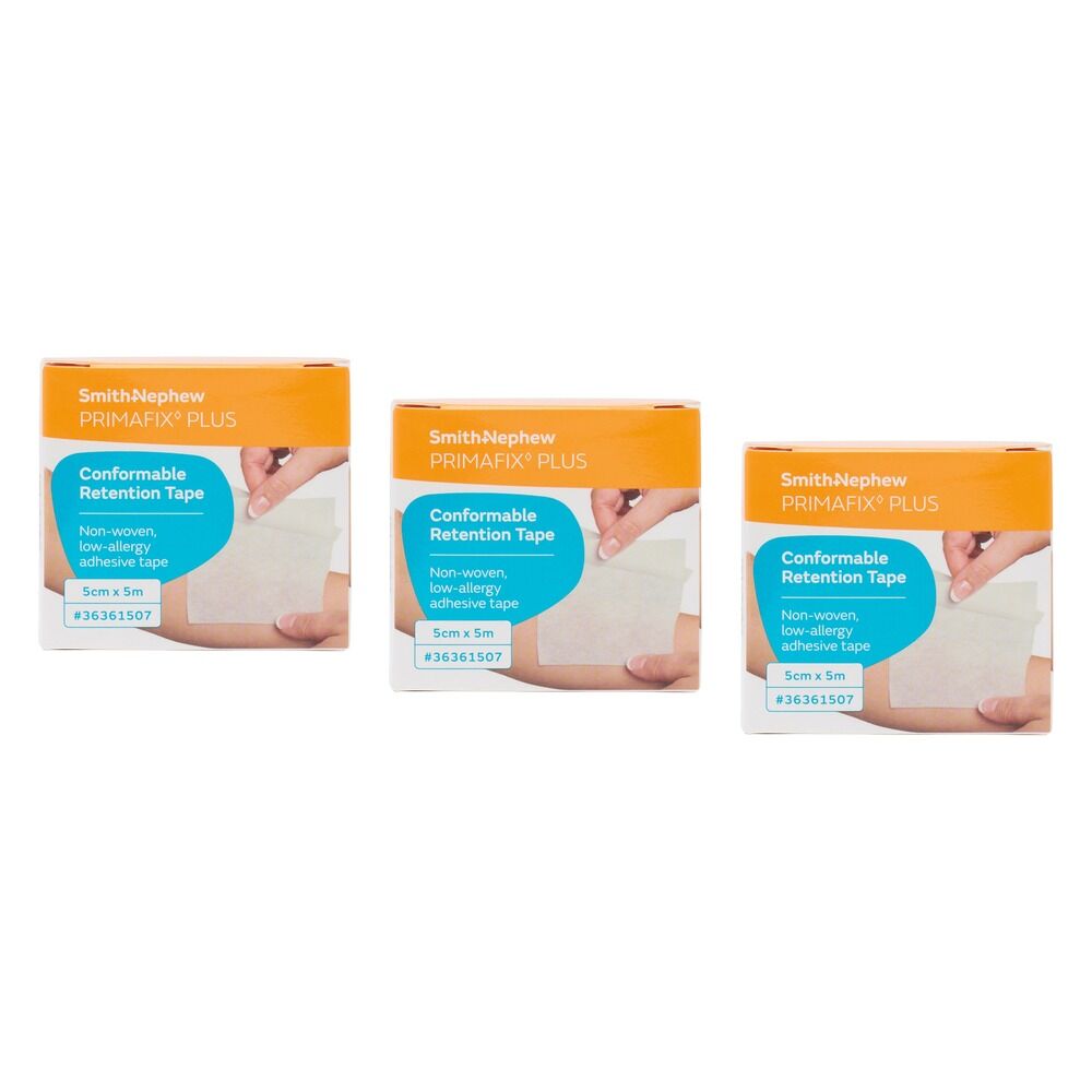 Primafix Plus Conformable Retention Tape 5cm x 5m Pack of 3