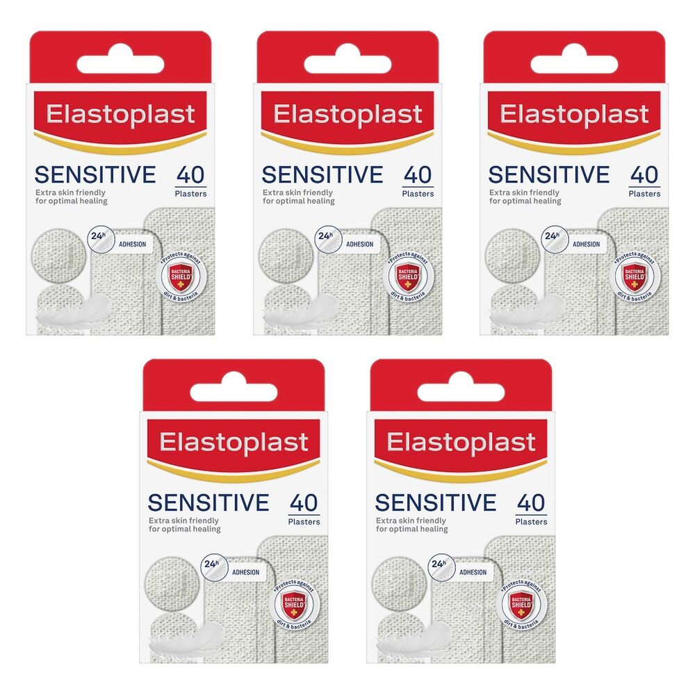 Elastoplast Sensitive Plasters 40 Pack Bundle of 5