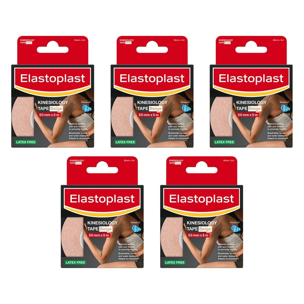 Elastoplast Kinesiology Tape Beige 50mm x 5m Pack of 5