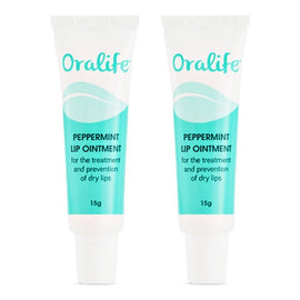 Oralife Peppermint Lip Ointment 15g Pack of 2