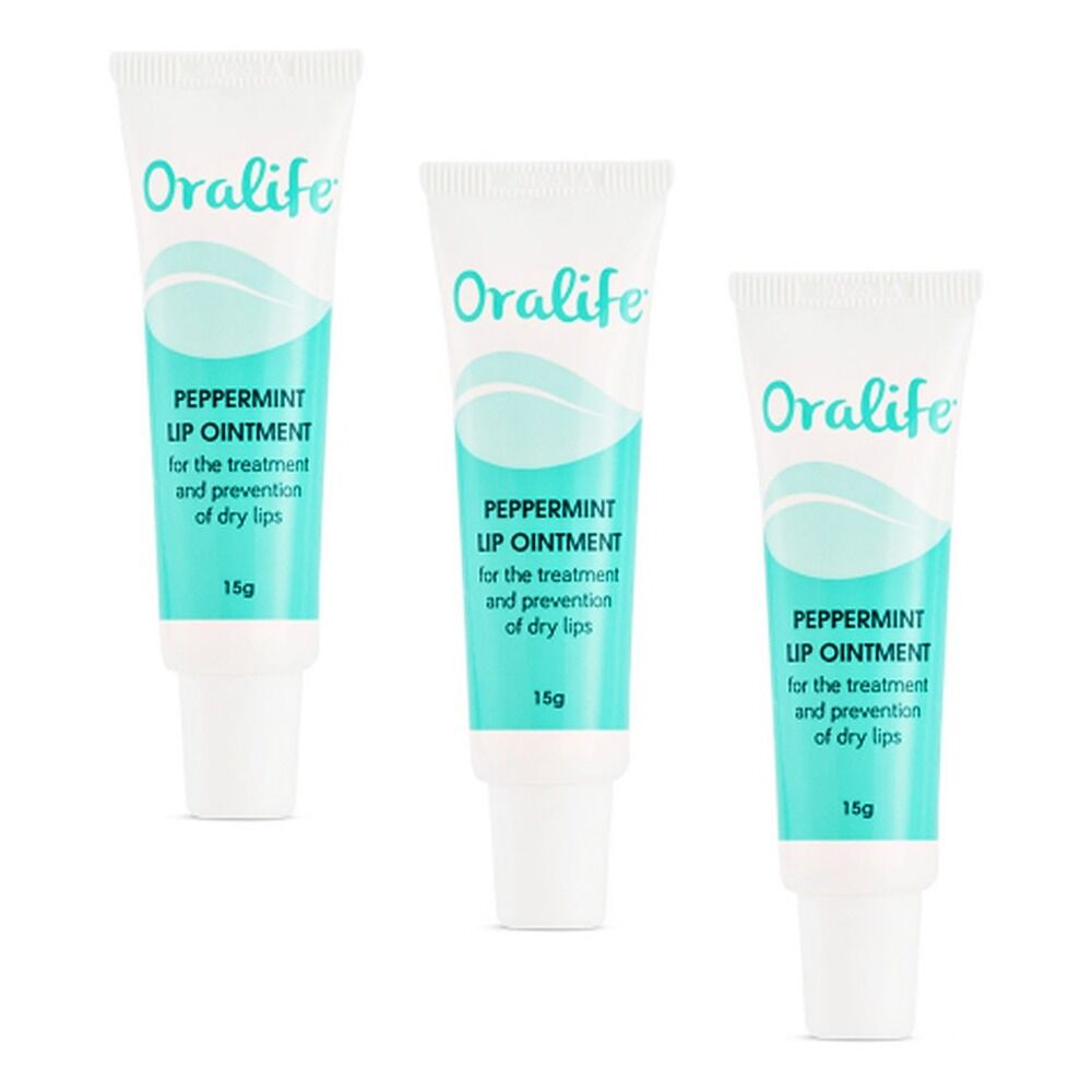 Oralife Peppermint Lip Ointment 15g Pack of 3