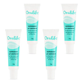 Oralife Peppermint Lip Ointment 15g Pack of 4