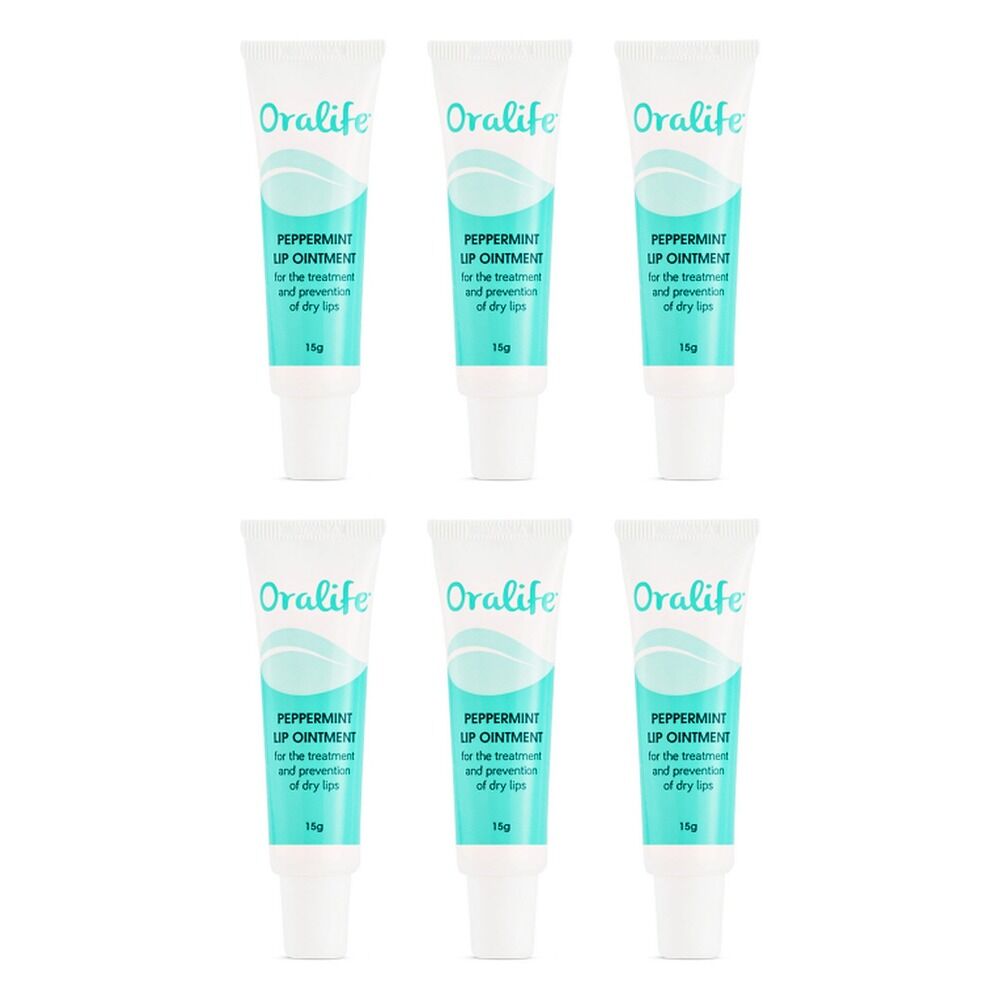 Oralife Peppermint Lip Ointment 15g Pack of 6