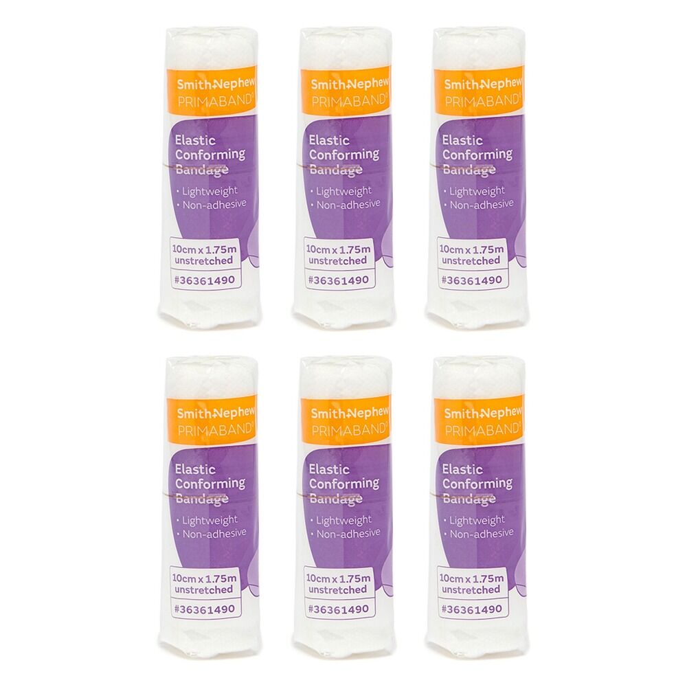 Primaband Elastic Conforming Bandage 10cm x 1.75m Pack of 6