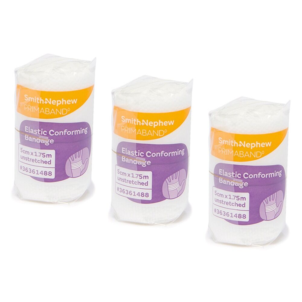 Primaband Elastic Conforming Bandage 5cm x 1.75m Pack of 3