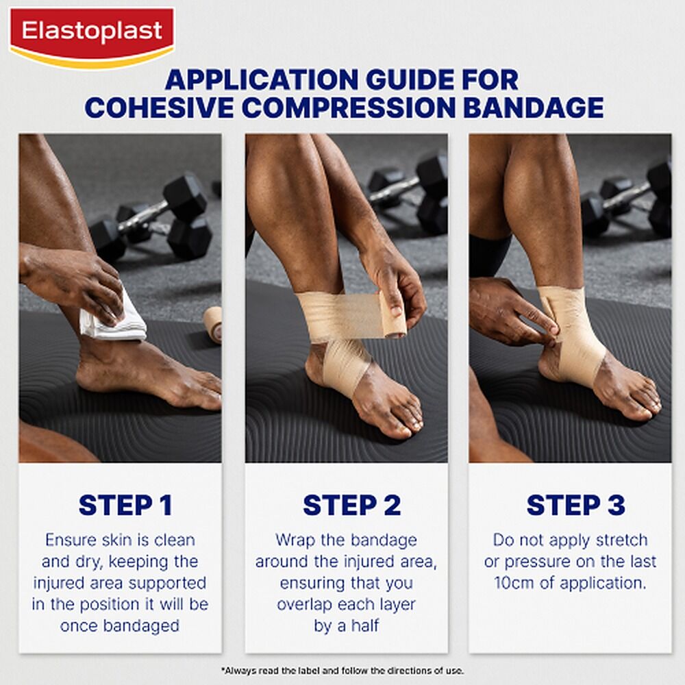 Elastoplast Cohesive Compression Bandage 75mm x 4.5m