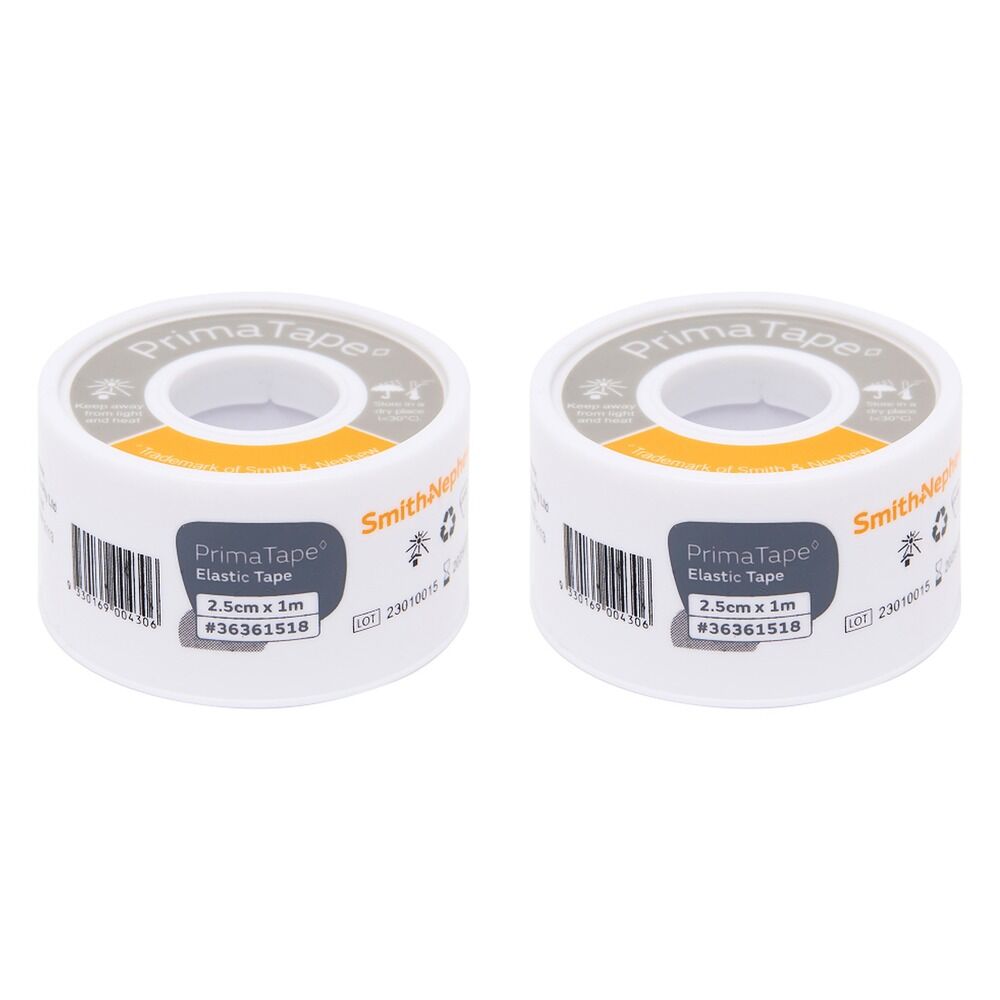 Primatape Elastic Tape 2.5cm x 1m Pack of 2