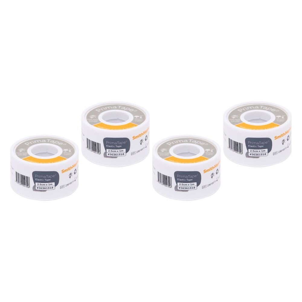 Primatape Elastic Tape 2.5cm x 1m Pack of 4