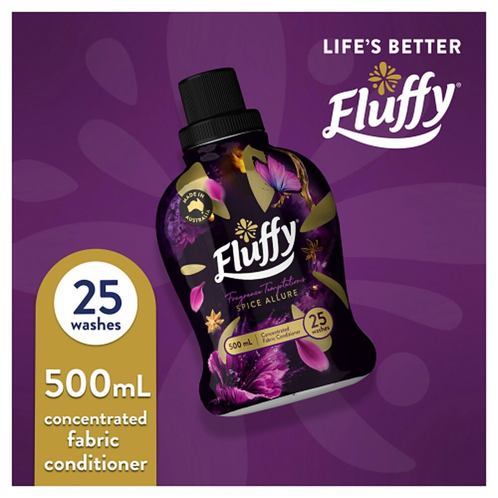 Fluffy Liquid Fabric Softener Spice Allure 500mL x 8