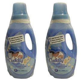 Cuddly Sunshine Fresh Fabric Conditioner 2 Pack 1L Laundry Softener