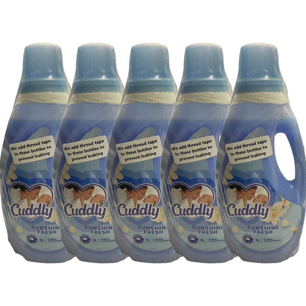 Cuddly Sunshine Fresh Fabric Conditioner 5 Pack 1L Laundry Softener