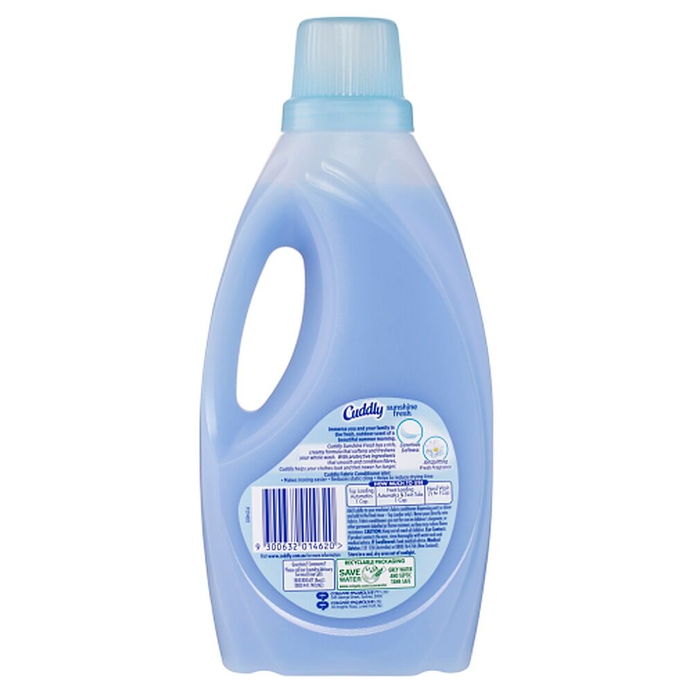 Cuddly Sunshine Fresh Fabric Conditioner 1L Laundry Softener x 12