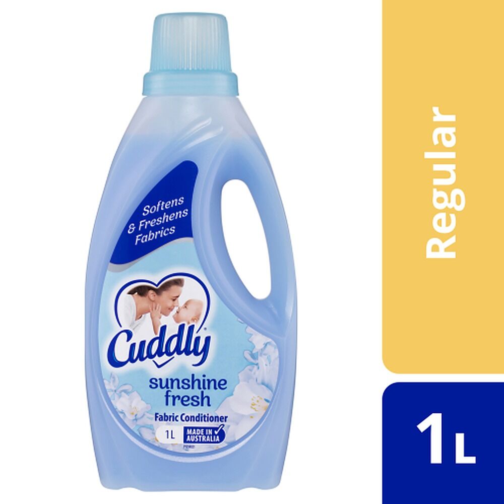 Cuddly Sunshine Fresh Fabric Conditioner 1L Laundry Softener x 12