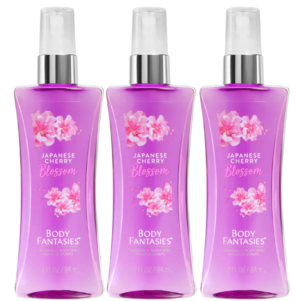 Body Fantasies Japanese Cherry Blossom Body Spray 94ml Pack of 3
