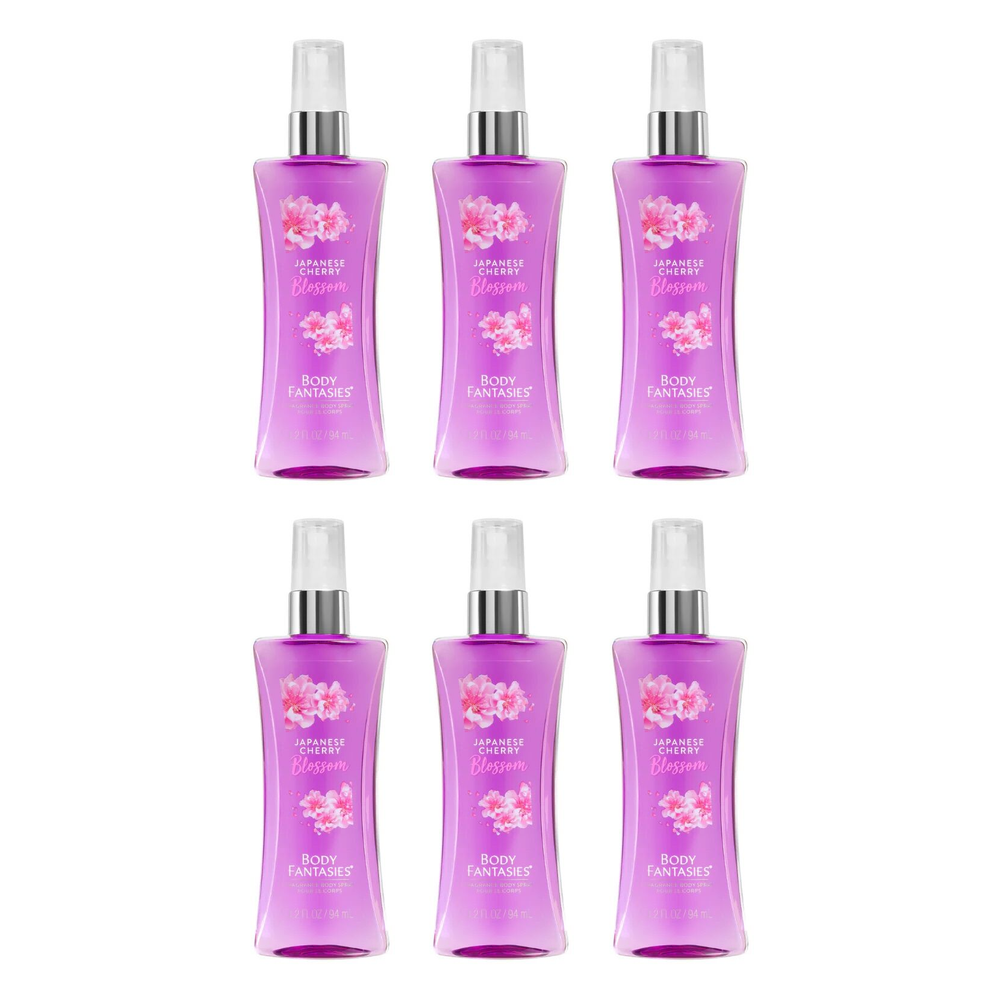 Body Fantasies Japanese Cherry Blossom Body Spray 94ml Pack of 6