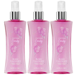 Body Fantasies Cotton Candy Body Spray 94ml Pack of 3 Sweet Mist