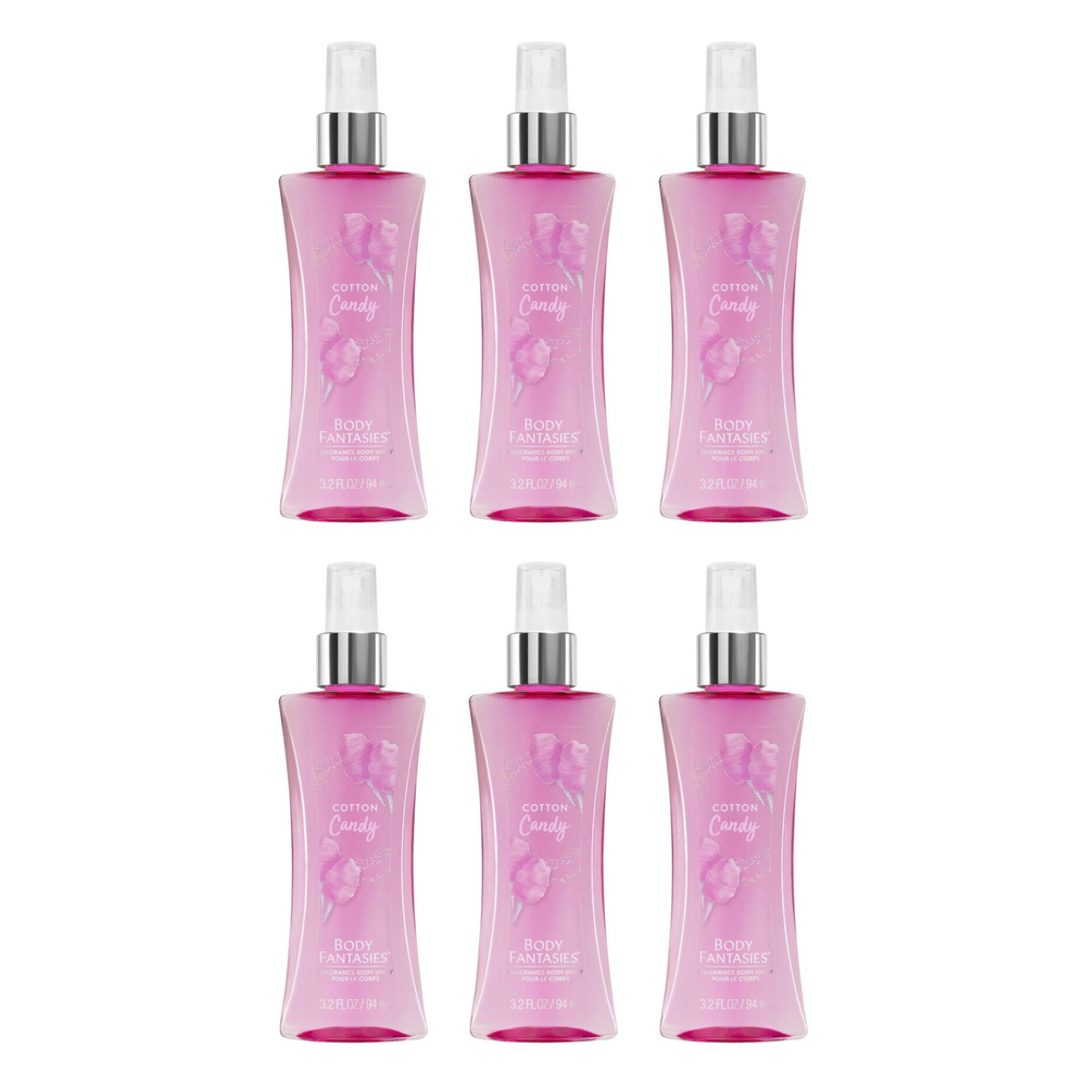 Body Fantasies Cotton Candy Body Spray 94ml 6 Pack