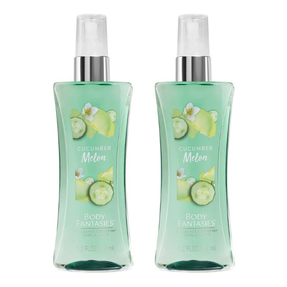 Body Fantasies Cucumber Melon Body Spray 94ml Bundle of 2
