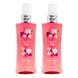 Body Fantasies Jasmine and Lily 94ml Body Spray Bundle of 2