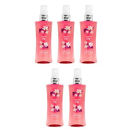 Body Fantasies Jasmine And Lily Body Spray 94ml Bundle of 5