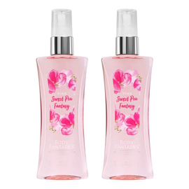 Body Fantasies Pink Sweet Pea Body Spray 94ml 2 Pack Bundle