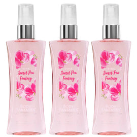 Body Fantasies Pink Sweet Pea Fantasy Body Spray 94ml 3 Pack