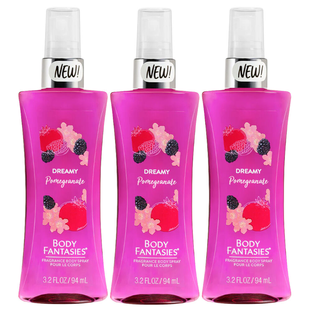 Body Fantasies Dreamy Pomegranate Body Spray 94ml Pack of 3