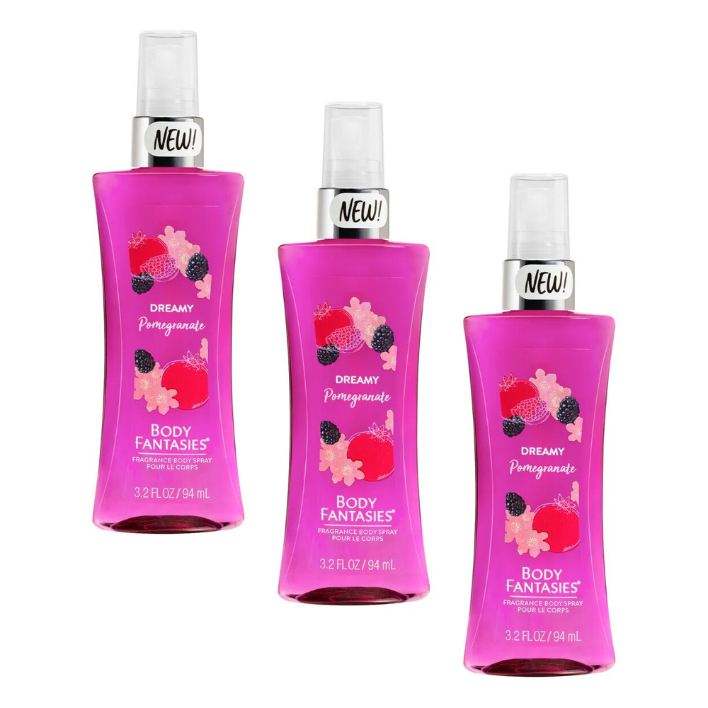 Body Fantasies Dreamy Pomegranate Body Spray 94ml Pack of 3