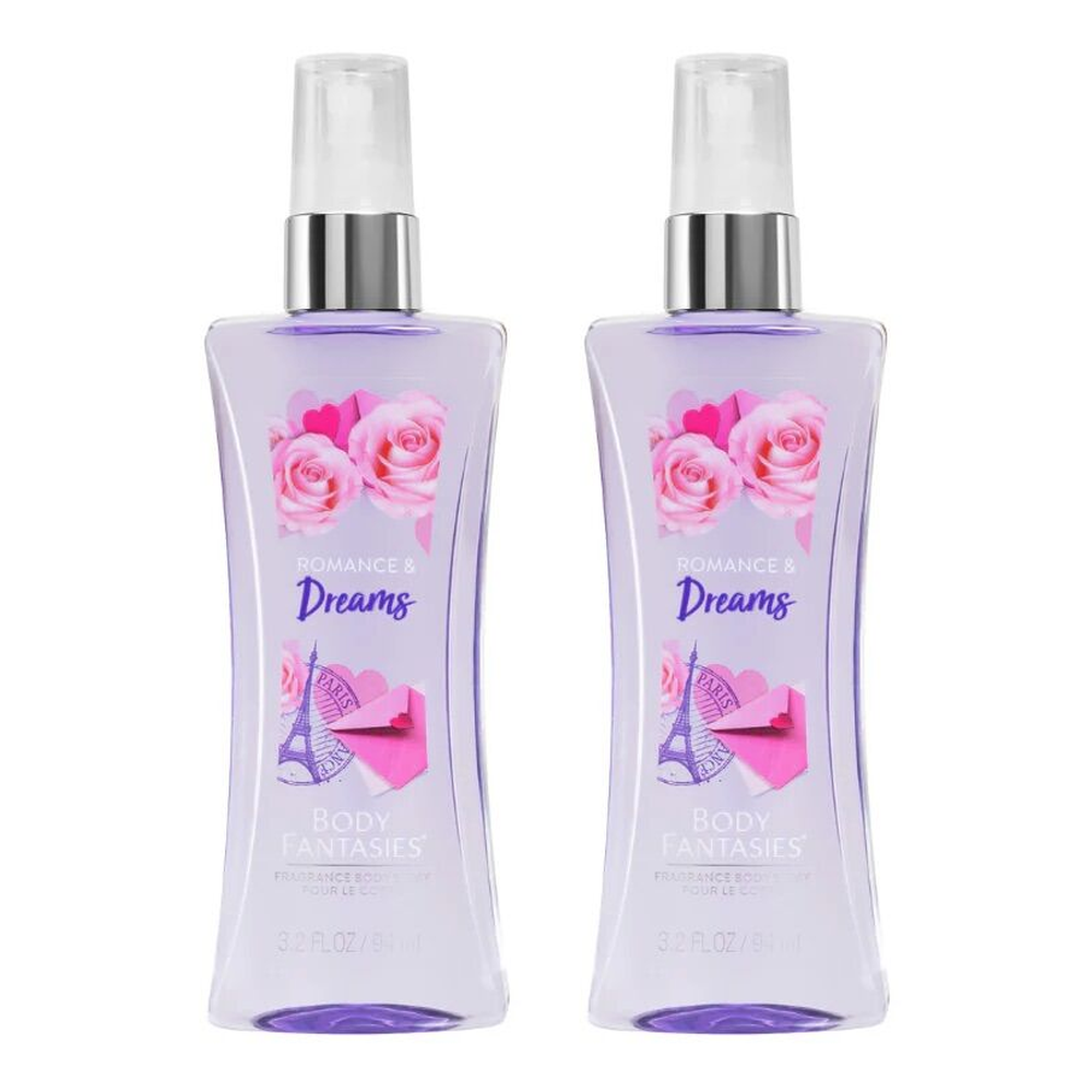 Body Fantasies Romance and Dreams Body Spray 94ml Bundle of 2