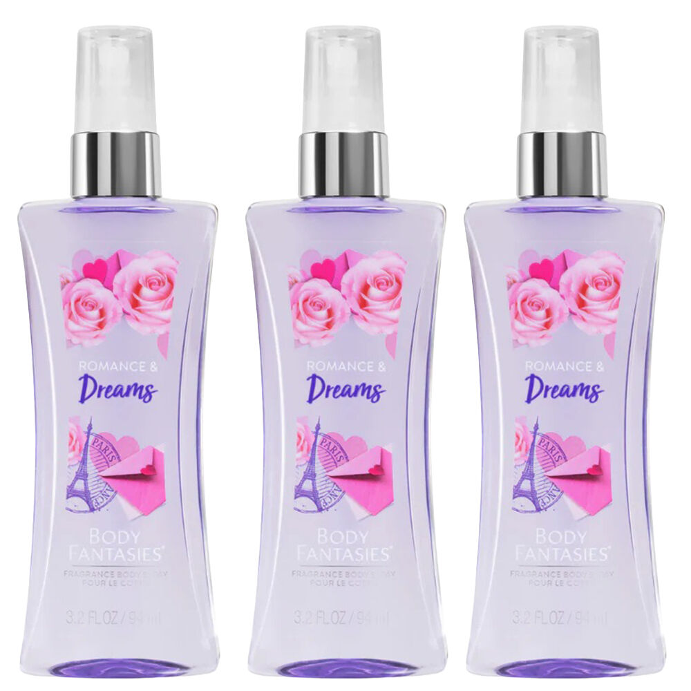 Body Fantasies Romance & Dreams Body Spray 94ml Pack of 3
