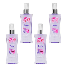 Body Fantasies Romance and Dreams Body Spray 94ml Bundle of 4