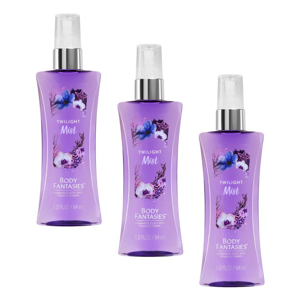 Body Fantasies Twilight Mist Body Spray 94ml 3 Pack