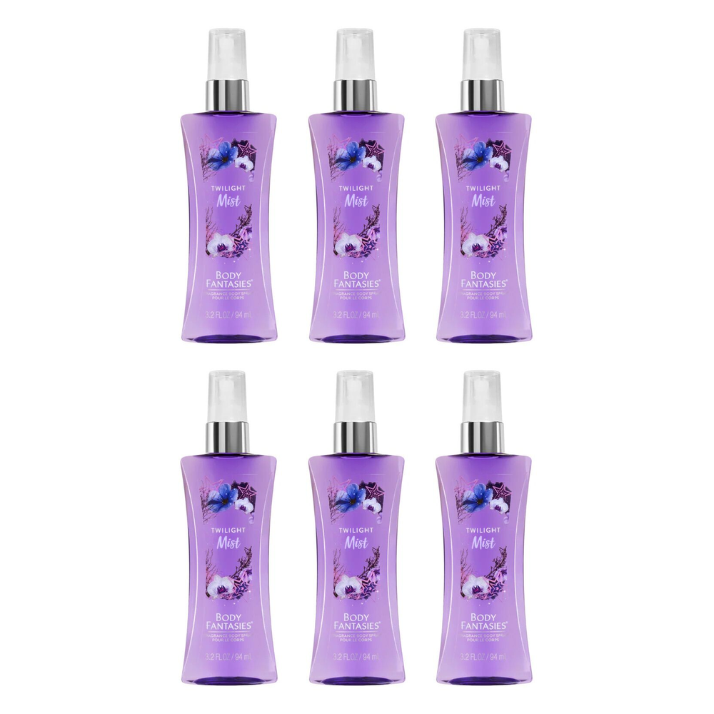 Body Fantasies Twilight Mist Body Spray 94ml Bundle of 6
