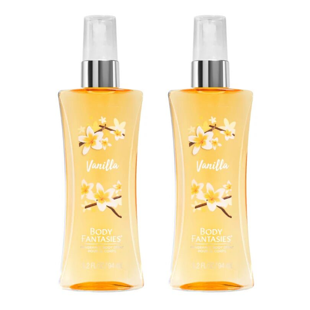 Body Fantasies Vanilla Fragrance Body Spray 94ml Bundle of 2