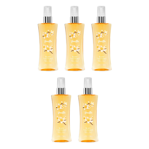 Body Fantasies Vanilla Body Spray 94ml 5 Pack Bundle
