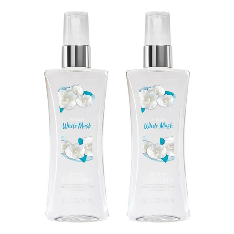 Body Fantasies White Musk Body Spray 94ml Bundle of 2