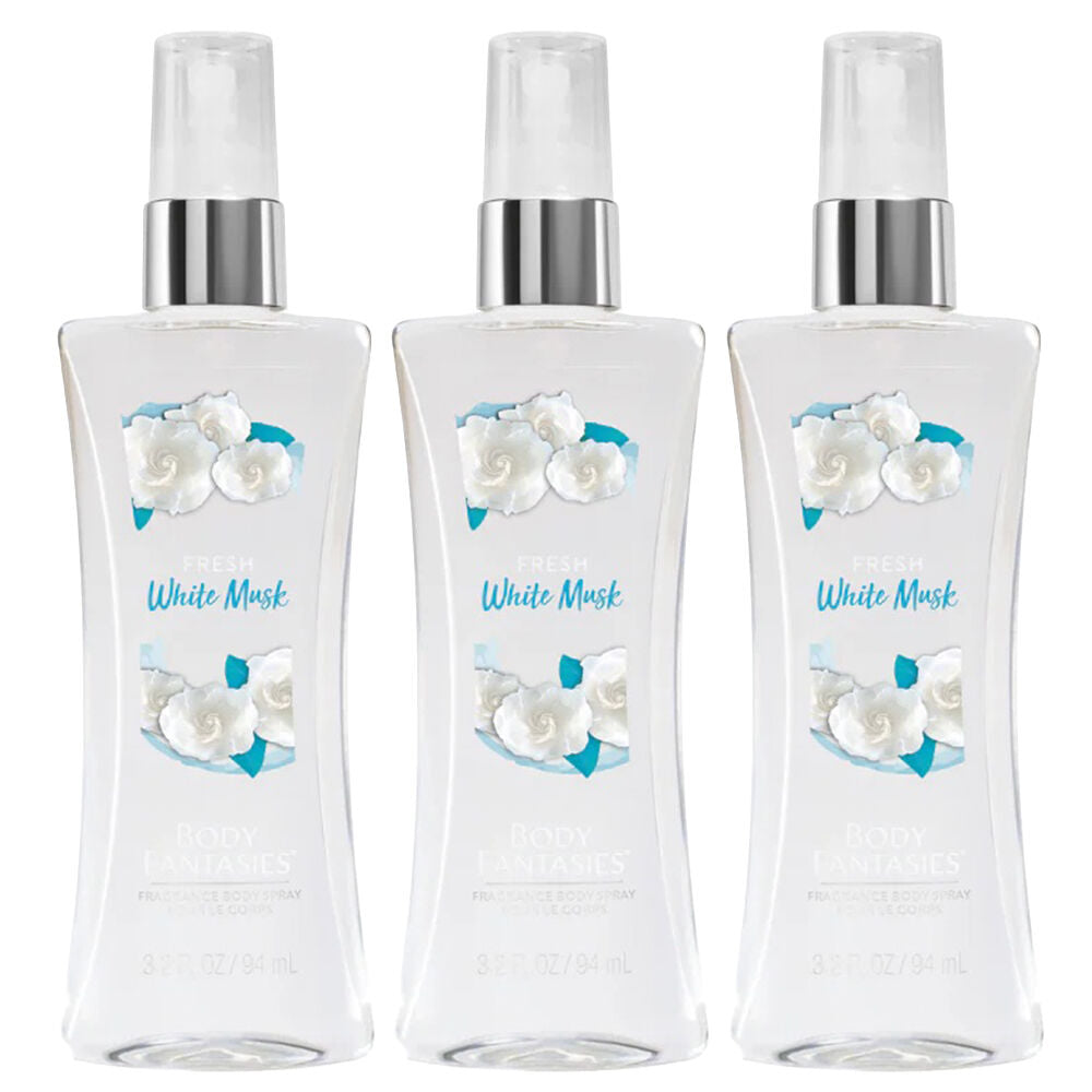 Body Fantasies White Musk Fragrance Body Spray 94ml Pack of 3