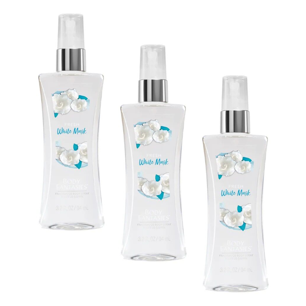 Body Fantasies White Musk Fragrance Body Spray 94ml Pack of 3