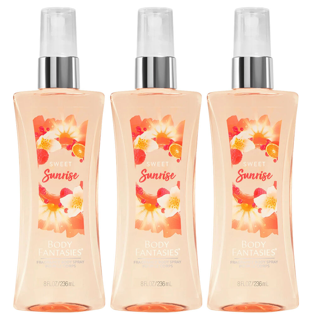 Body Fantasies Sweet Sunrise Fragrance Body Spray 236ml Pack of 3